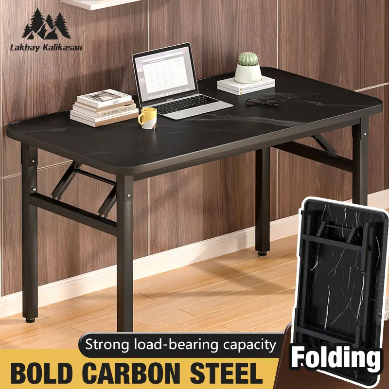(S)Selection Foldable table desk dining/computer study desk Environmentally wooden table portable table study table Foldable desk table STRONG LOAD-BEARING CAPACITY thicken portable folding lap desk computer table desk printer foldable laptop table(JJ607)