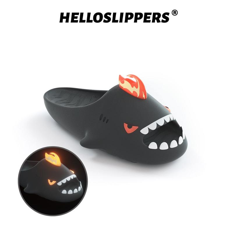 HelloSlippers Sharkicks Pro - Quái Vật Lửa phát sáng trong bóng tối dép cá mập Siêu Mềm Chất Liệu EVA Thân Thiện Với Môi Trường Giày Đám Mây Cho Nam Và Nữ Trong Nhà Và Ngoài Trời