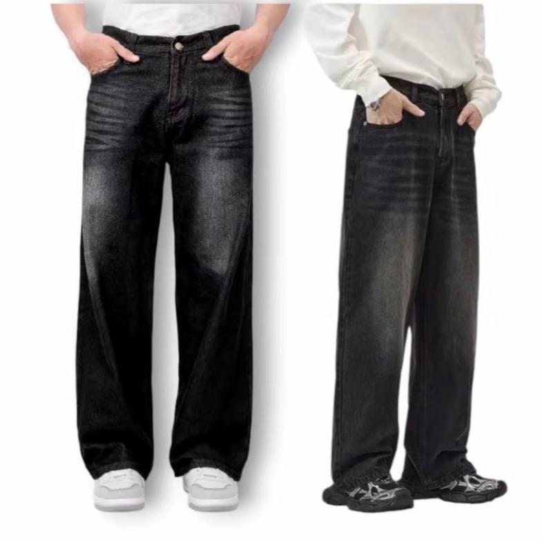 celana baggy jeans panjang lebar skena gombrong pria bahan denim distro ...