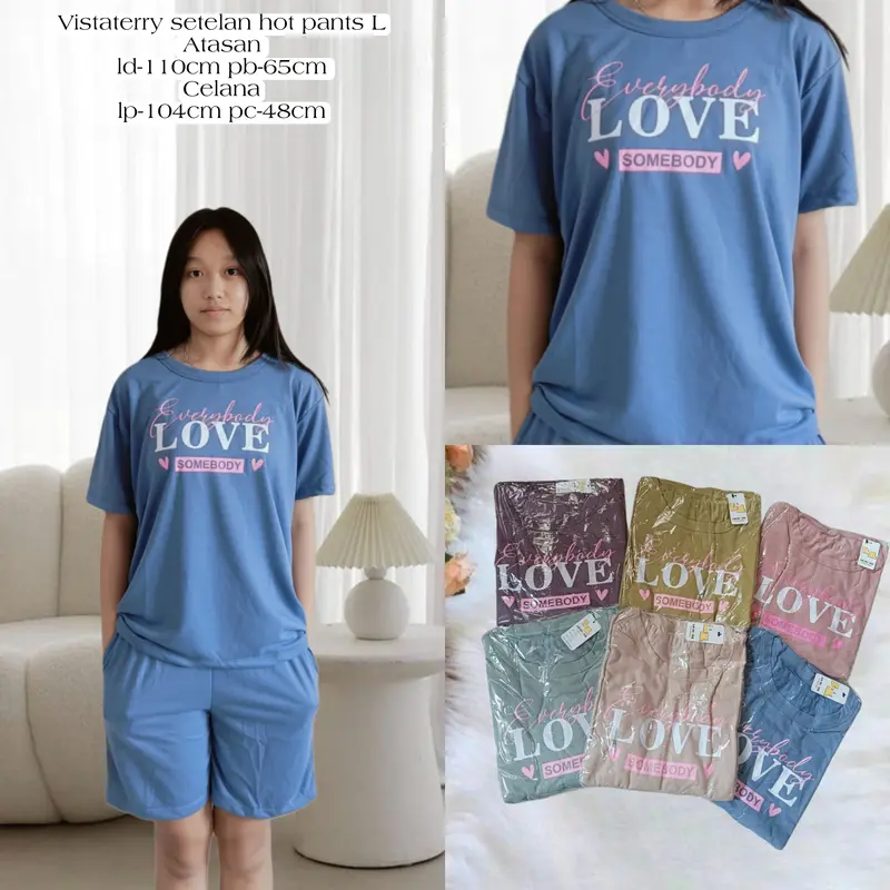 SETELAN PENDEK LD 110 WANITA BAHAN BABYTERRY 1