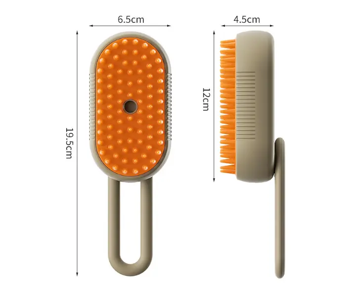 Pet Sisir Uap 3 In 1 Sisir Uap  Pet Grooming Brush Spray  Silikon Anjing Sisir Mandi Pijat Hewan 8