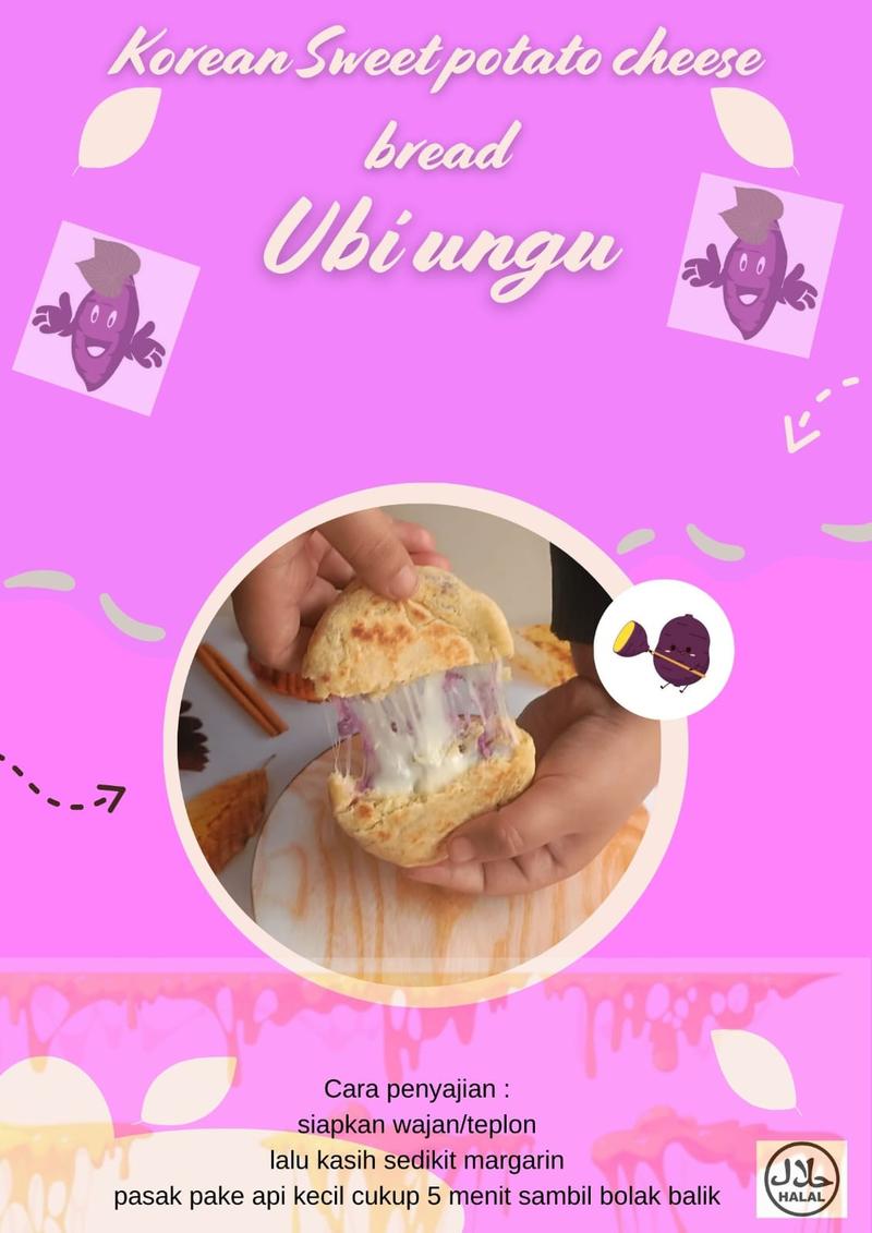 Product Introduction of Mini Potato Cheese Bread Ubi Ungu Mozarella Murce Frozen Cemilan 0