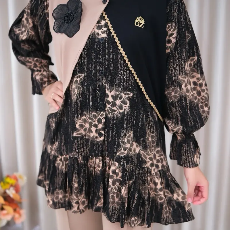 Gwenza - Zalina Setelan Celana Motif - Muslim  Wanita 3