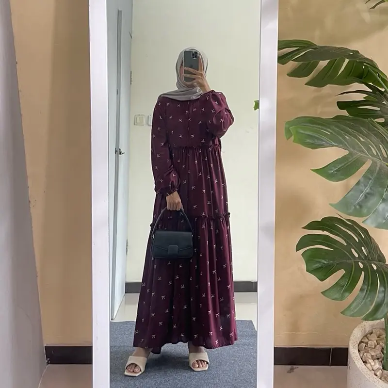 Asnataqi Gamis Jumbo&Standart Panjang Elegan Simpel Rayon Premium Pola Susun Busui Kekinian