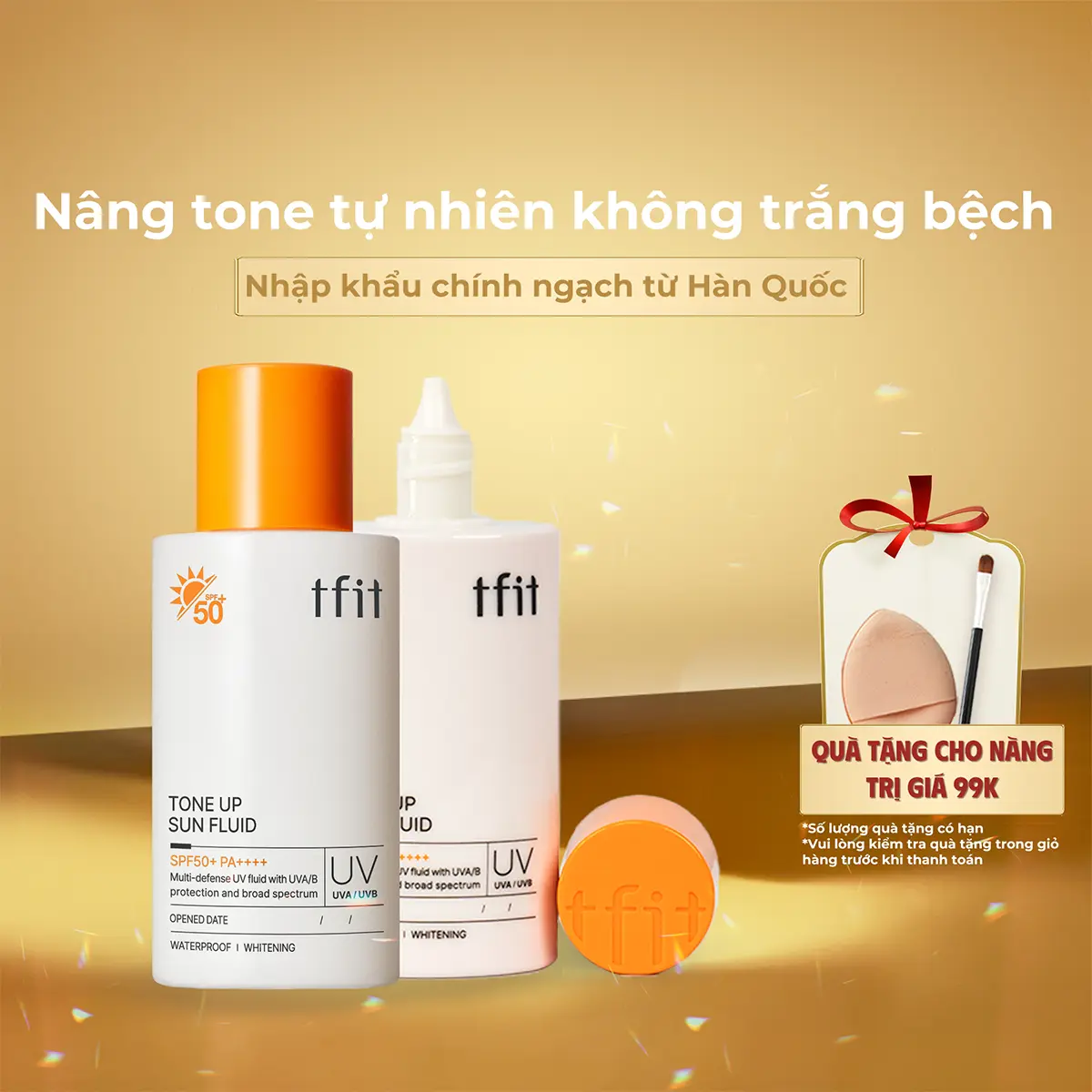 Kem Chống Nắng Vật Lý Lai Hóa Học TFIT TONE UP SUN FLUID 50g