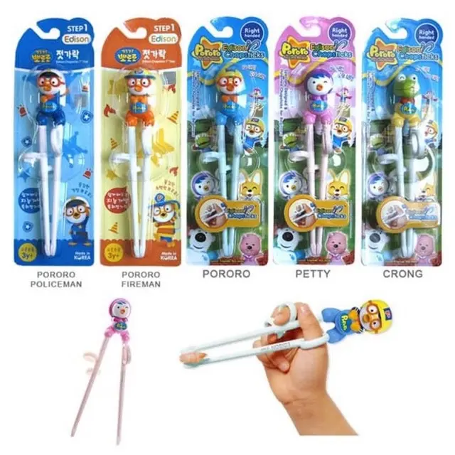 Edison Training Chopstick Pororo / Sumpit Makan Anak BPA FREE Original 1