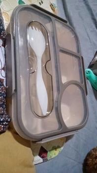Product Review of LUNCH BOX 3 & 4 SEKAT FREE SPORK I LUNCH BOX BPA FREE I KOTAK BEKAL DENGAN SEKAT from Q**a 0