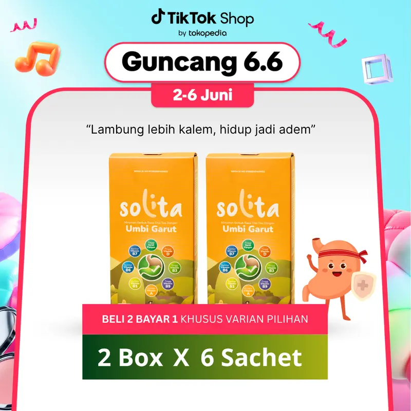 PAKET HEMAT SOLITA Minuman Serbuk untuk Asam Lambung Mengandung MUCOSAVE, Rasa Cokelat dan Rasa Thai Tea Bubuk Powder | 2 Box isi 6 Drink 0