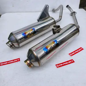 Knalpot Copy Cms STAINLESS Moncong SHIJIRO original Vin Project fullsistem motor vario 125/150 beat scoopy mio nmax aerox pcx suara bass adem gerung Foto Kendaraan Motorcycle