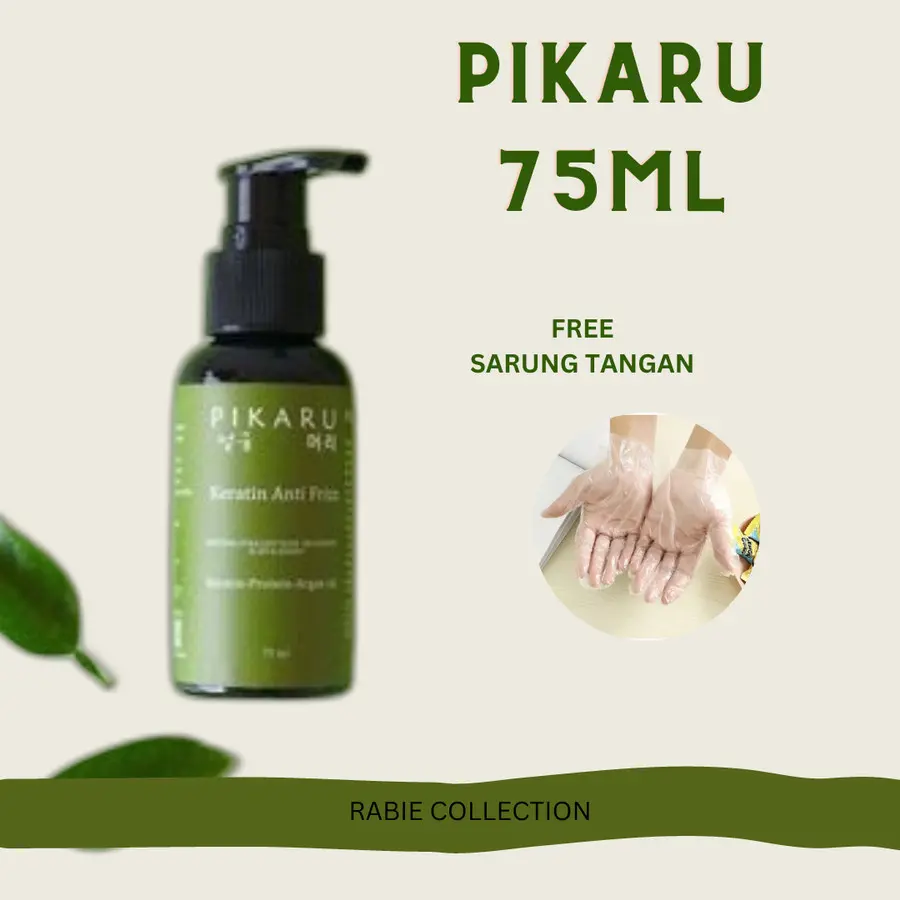 PIKARU Keratin Rambut 75ML Anti Frizz Rambut Lurus Alami - 75 ml Original