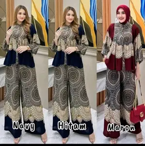 Stelan Laura Kulot Motif Viral Kekinian Bahan Rayon Diamond
