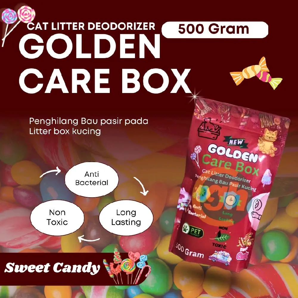 Golden Care Box 500 gram Penghilang Bau Pesing Busul Di Pasir kucing