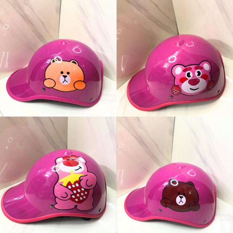  Mũ bảo hiểm luoi trai gấu nâu có khoét lỗ cột tóc dành cho nữ  Nón bảo hiểm kết thời trang cao cấp 