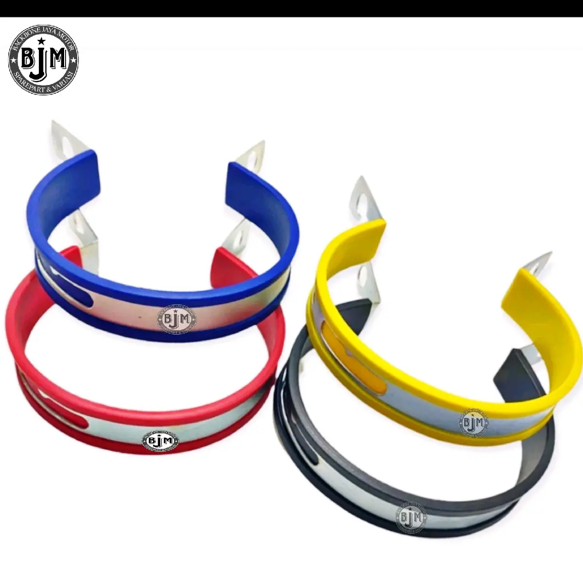 Kleman Knalpot Motor 2,5inc 3inc 3,5inc, 4inc Racing Bracket Knalpot plus karet pelindung untuk Sepeda Motor - Motorcycle