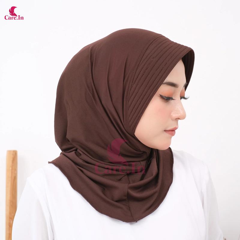 CARE.IN Kerudung Instan Sport Pad Muslim 30 Warna - Jilbab Sport Jersey Nayaman | Hijab Voly Sport Runing 1
