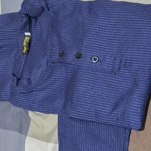 Kaos Waffle Knit Kancing Sanghai Pria Terbaru Baju Combat Outfit Cowok Santai Panjang Tebal Knitwear Kerah Modern Bahan Berkualitas