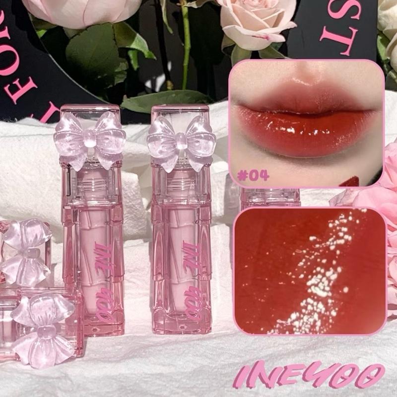 [Tặng thêm 2 son trong livestream] Son bóng Ineyoo Starpink 04 Đỏ nâu quế (Juicy blue 01 + juicy blue 02/06)