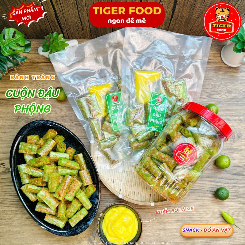  Bánh Tráng Cuộn Đậu Phộng Bơ TIGER FOOD  Bánh tráng cuộn lá dứa thập cẩm kèm bơ - Đặc sản Long An - Đồ ăn vặt snack 