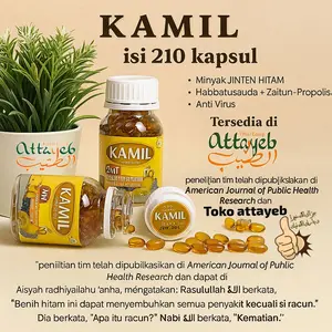 Kamil 3 in 1 isi 210 kapsul Minyak Jinten Hitam Habbatussauda + Zaitun + Propolis