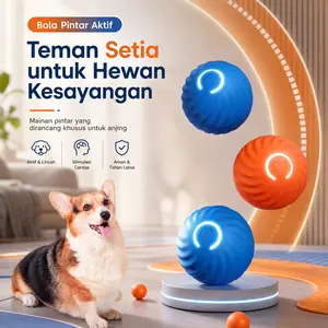 Bola Mainan Interaktif untuk Hewan Peliharaan — Bola Bergulir Pintar untuk Kucing dan Anjing | Mainan Anjing Elektrik dengan Fungsi Getar | Ideal untuk Hewan Peliharaan Kecil & Anak Anjing