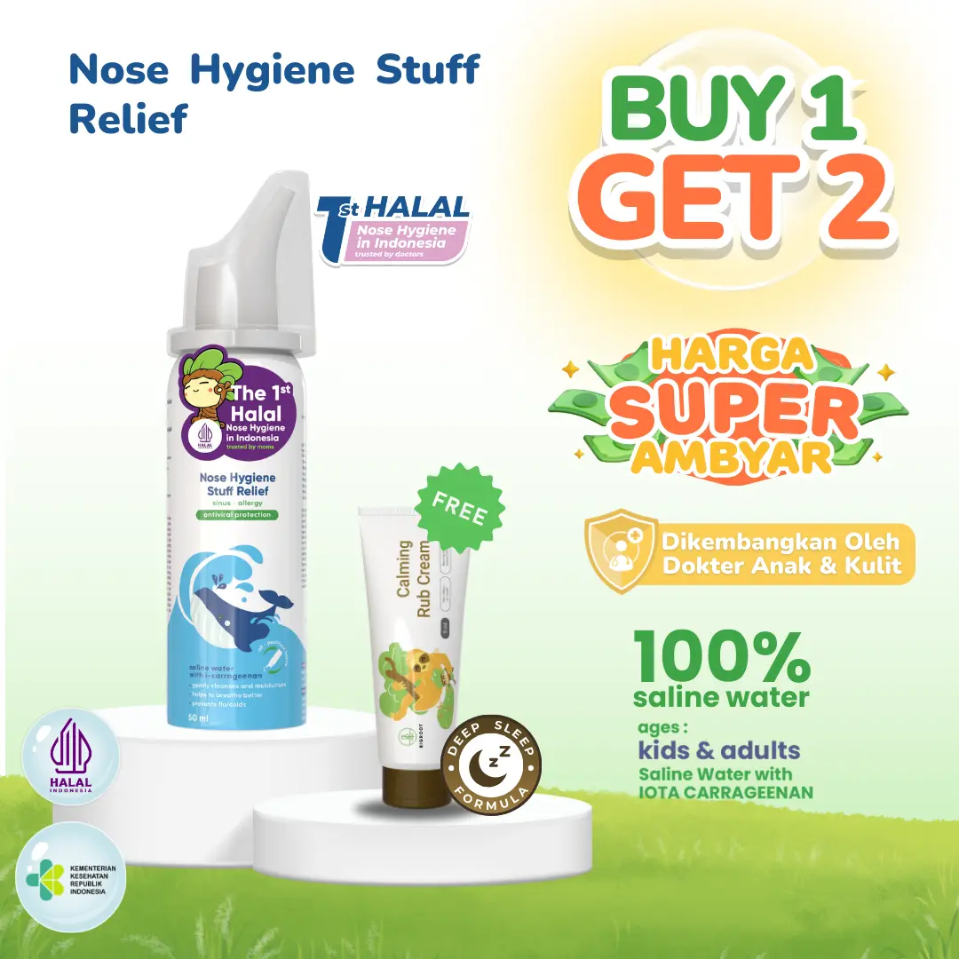 [BUY 1 GET 2] Bigroot Nose Hygiene Stuff Relief 3th - Dewasa 50ml Cleaning Hidung Pencuci Perawatan FREE Calming Rub 5ml