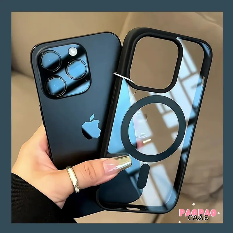 Paopao Case Cangkang transparan akrilik Luxury mewah Melindungi casing iPhone 15 14 13 12 11 Pro Max case iphone