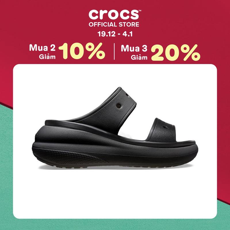 Dép Xăng Đan Unisex Crocs Classic Crush - Black - 207670-001