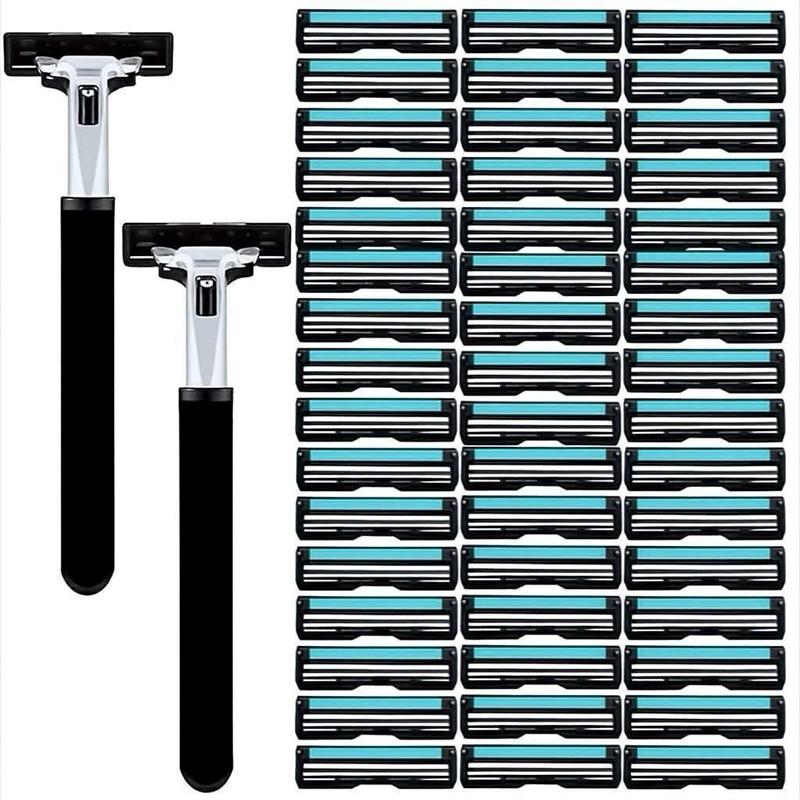 Bộ Dao Cạo Râu 72 Lưỡi Dao Kép Chính Hiệu - Dao Cạo Râu Lưỡi Kép An Toàn Hiệu Quả Tặng Kèm 1 Lọ Kem