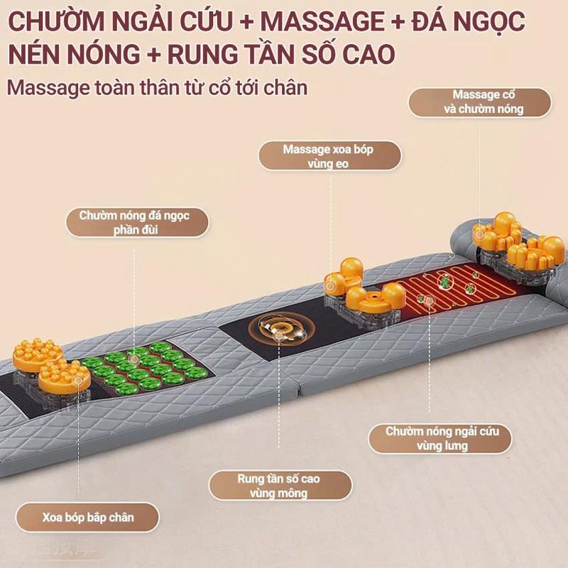 (BẢO HÀNH 7 NĂM) Đệm massage toàn thân Z120 cao cấp có bi xoay lưng, Nệm,Thảm, Ghế massage hỗ trợ giảm đau mỏi cổ vai gáy, Máy mát xa lưng chân đa năng -Qùa tặng sức khỏe cho người thân 4
