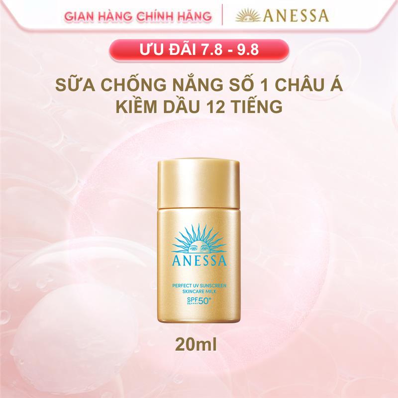 Sữa chống nắng dưỡng da kiềm dầu bảo vệ hoàn hảo Anessa Gold Milk SPF50+ PA++++ 20ml