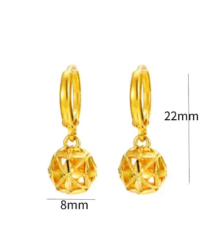 Hoa Tai Nữ, Phong Cách Cổ Điển, Thiết Kế Quả Cầu Bốn Lá, Với Thiết Kế Rỗng Women 3