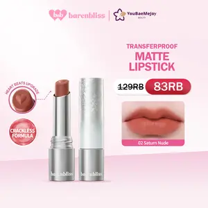 BNB barenbliss No Gravity Transferproof Matte Lipstick Lipstick Transferproof dengan Serum Alami Warna Matte Sempurna,Tahan 16 Jam
