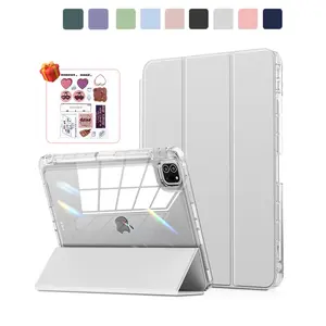 Casing iPad Softcase Silicone Transparent Pencil Slot for iPad Air 4 Air 5 /AIR 2 /AIR 3 / IPAD GEN 9/8/7 10.2" /Pro11/M1/M2-Standard Cover