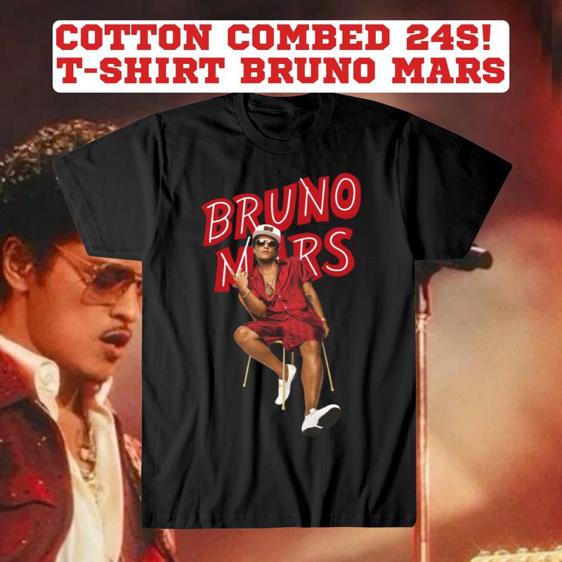 BAJU KAOS BRUNO MARS UNISEX DEWASA PRIA WANITA / T-SHIRT KATUN COMBED 24S Pendek Distro 1