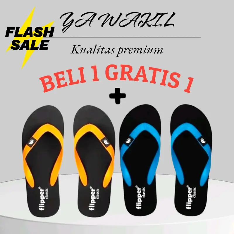 (09)Sandal Jepit Pria DISTRO TERBARU TERMURAH KEREN SIMPEL - Beli 1 Gratis 1 Sendal 5