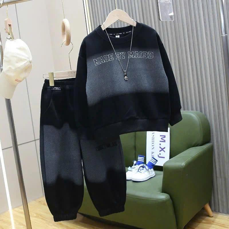 Bộ quần áo thu đông dành cho bé trai 14-52kg mẫu MAIDD. Chất liệu ấm áp co dãn. D10