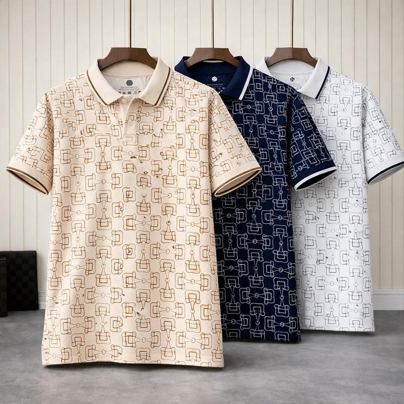  Áo Polo nam nữ ABFI cổ bẻ thun CVC co dãn thoáng mát  hút mồ hôi  phối trơn viền ngắn tay trẻ trung cotton  Menswear Shirt trắng đen  cho bố A50 Nhung Tre Sọc 