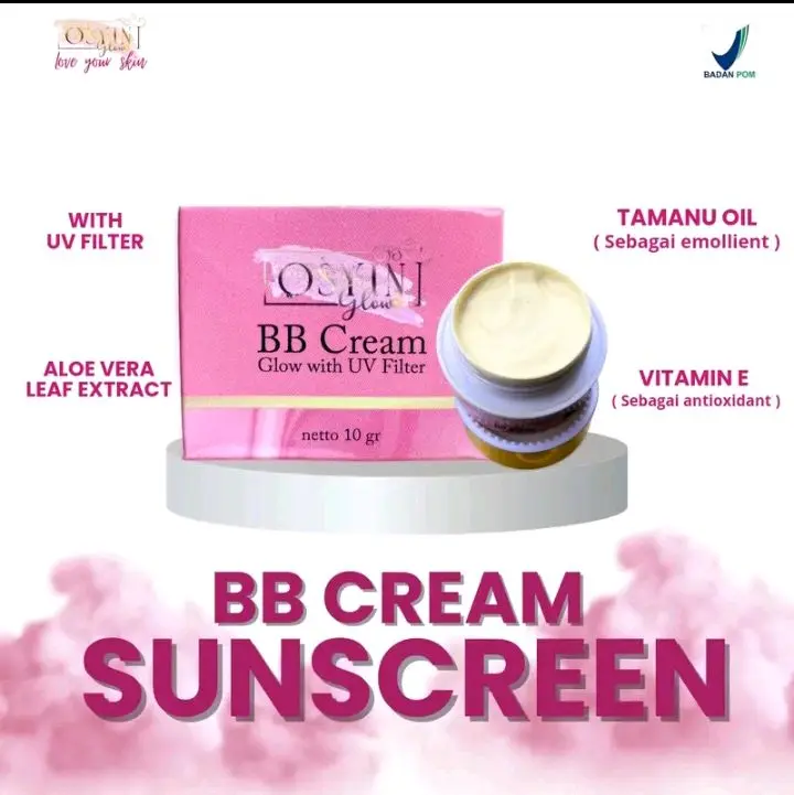 osyin glow bb cream sunscreen with UV protection 10gr