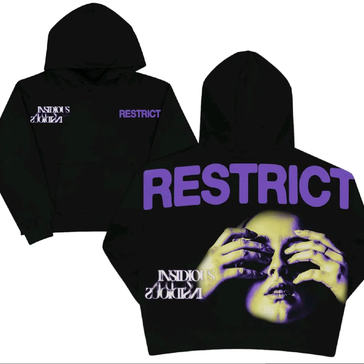 HOODIE SWEATER RESTRICT BOXY OVERSIZE UNISEX HIGH QUALITU PREMIUM DISTRO