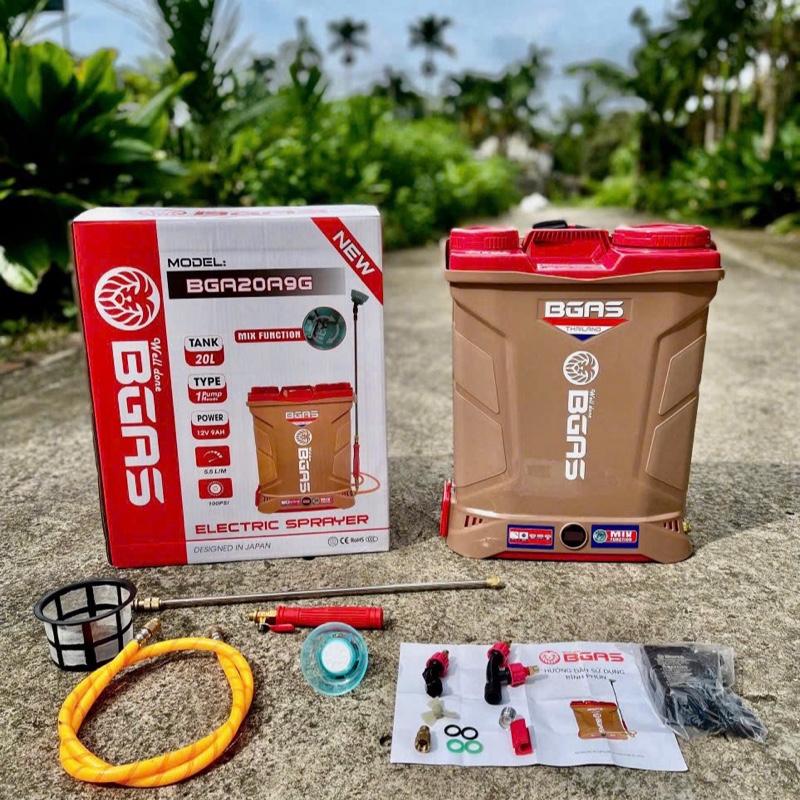 Bình phun thuốc Bgas đảo thuốc 1 bơm ac quy 12v9ah