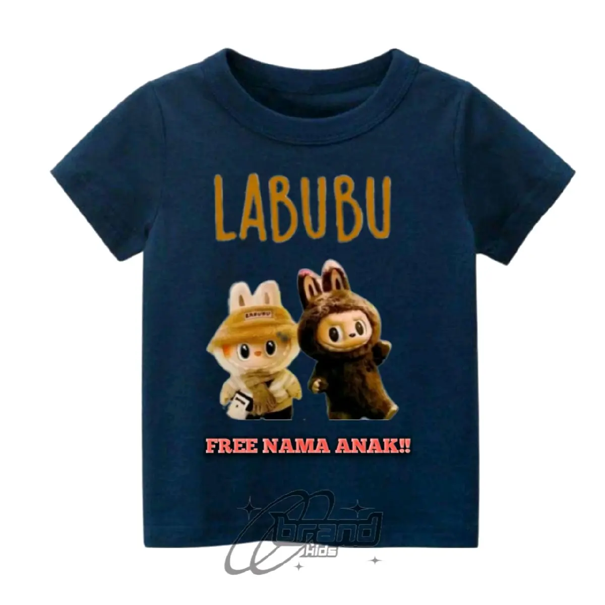 Baju kaos atasan anak gambar labubu, bahan premium 100% free cetak nama!!