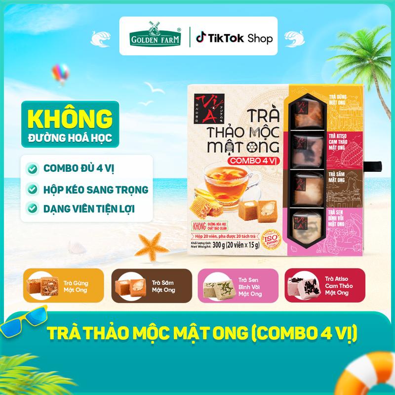Trà Thảo Mộc Mật Ong Vị Á (Combo 4 Vị), mang đến trải nghiệm thưởng trà hiện đại, tiện lợi và giàu hương vị