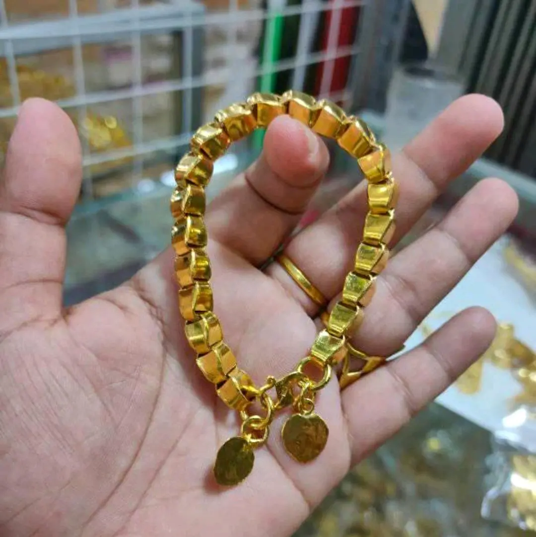 GELANG PADI BESAR 10SK LAPIS EMAS 24K
