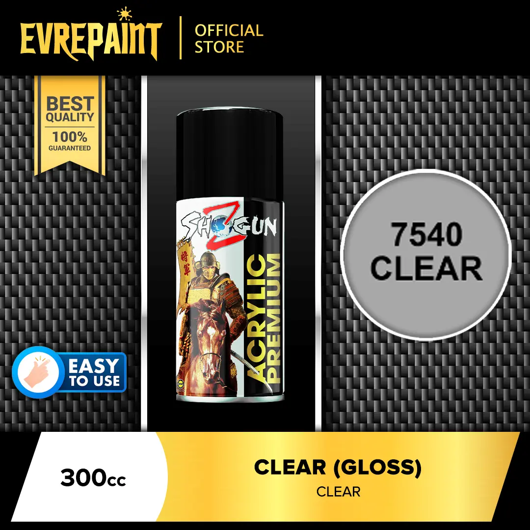 Cat Pilok Shogun Z Paint Cat Pilox Semprot Motor Acrylic Premium Clear Glossy/Varnish/Pernis 7540