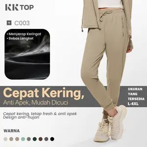 KKTOP Celana Jogger Wanita Celana Olahraga High Waist Sport Sejuk Bernapas Lembut Cocok untuk Badminton, Running, Padel (C003-5470)