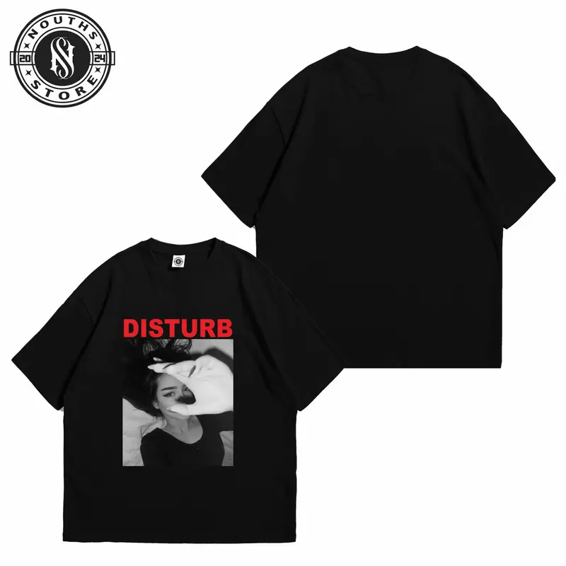 Tshirt Nouths Store  Girls Distrub Vintage   Kaos y2k  Music Hitam Putih Katun Combed 24s Atasan Baju 1