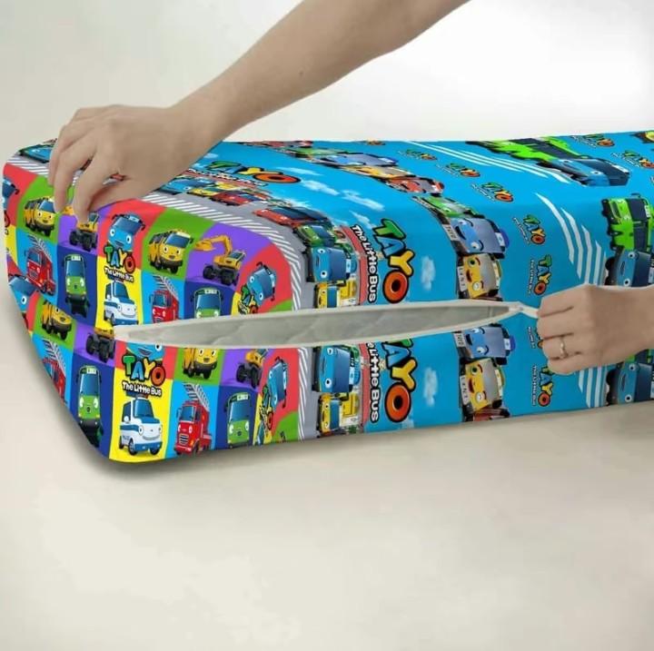 Product Introduction of sarung kasur busa resleting motif anak // sprei resleting karakter ukuran 90 cm 1