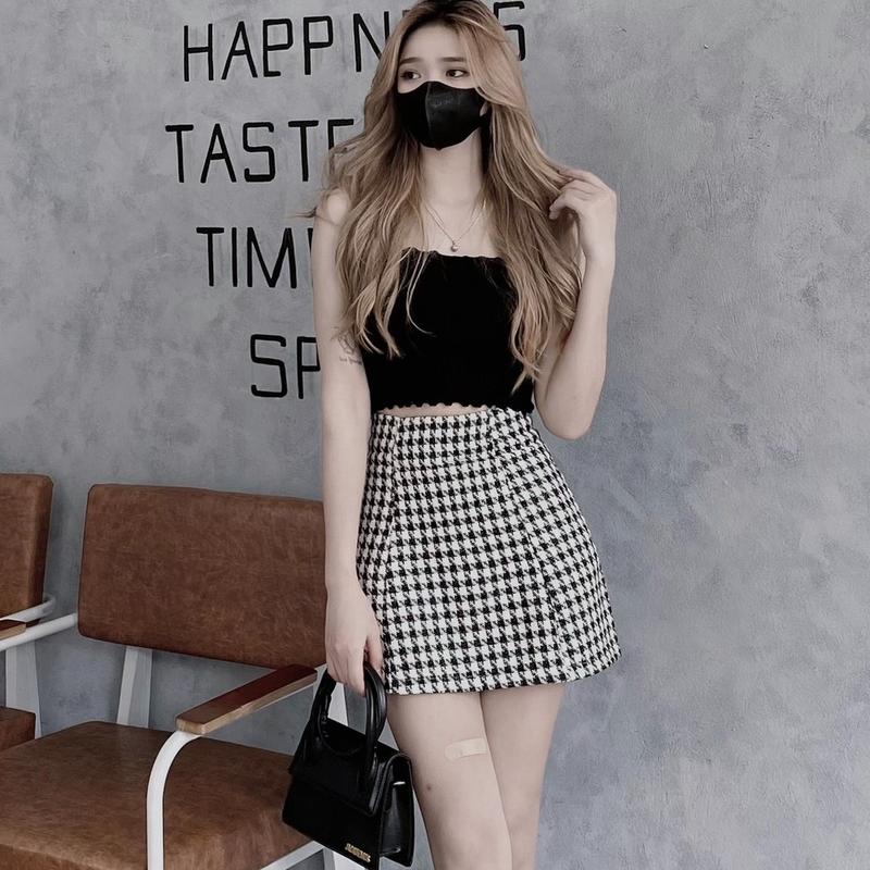 Chân Váy Chữ A Thêu Con Ong Cạp Lưng Cao BIG SIZE Chất Kaki Mềm Cao Cấp TA-88 Nữ Women Kem | BigBuy360 - bigbuy360.vn