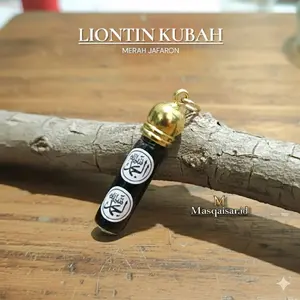Minyak parfum Kasturi Hitam Bp Botol Kubah Rajah Botol Kubah Kaca Minyak bp - VINTAGE ELEGAN KALUNG REMAJA PRIA WANITA LIONTIN