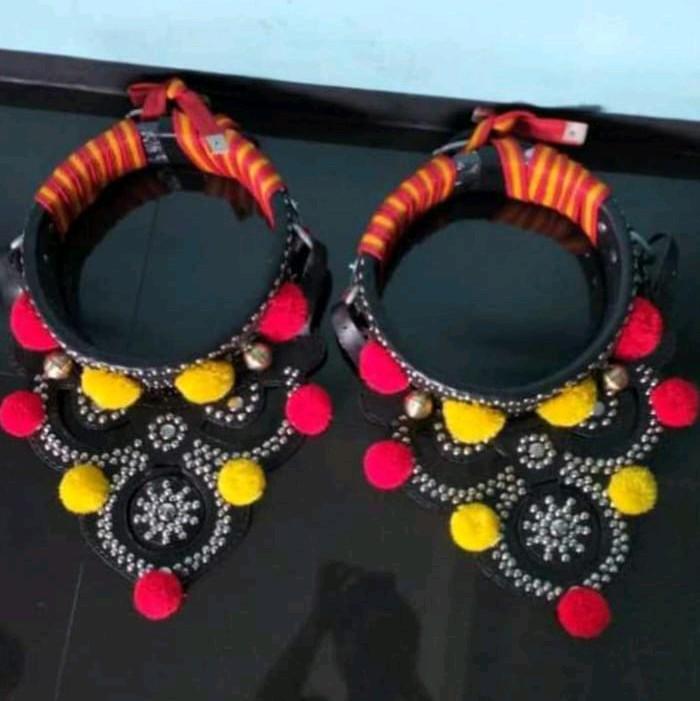 Kalung/Gongseng Domba Garut Full kulit Fullset 100% 1